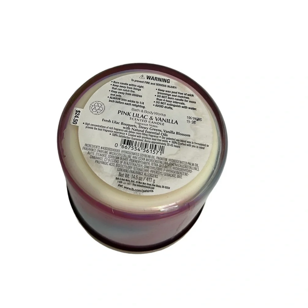 Bath & Body Works Mom You're Magical Pink Lilac & Vanilla 3 Wick Candle 14.5 oz